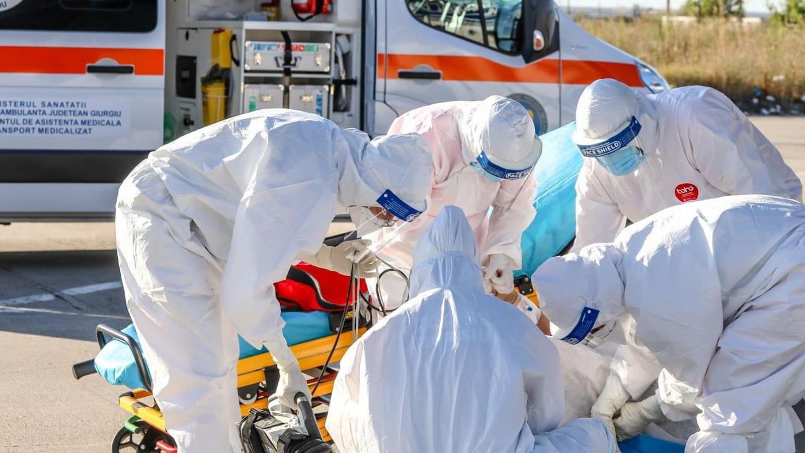Ambulanță Giurgiu – echipaj SAJ în intervenție